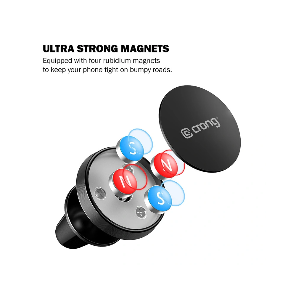 Hurtownia GSM - Magnetický držák do auta Crong Magnetic Smart Car Holder (černý) - CRG199 - {ean13} - Hurt