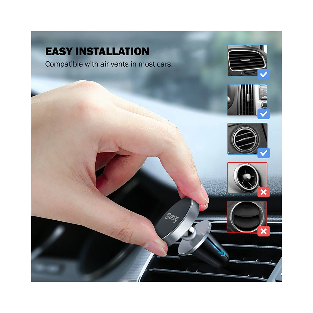 Hurtownia GSM - Magnetický držák do auta Crong Magnetic Smart Car Holder (černý) - CRG199 - {ean13} - Hurt