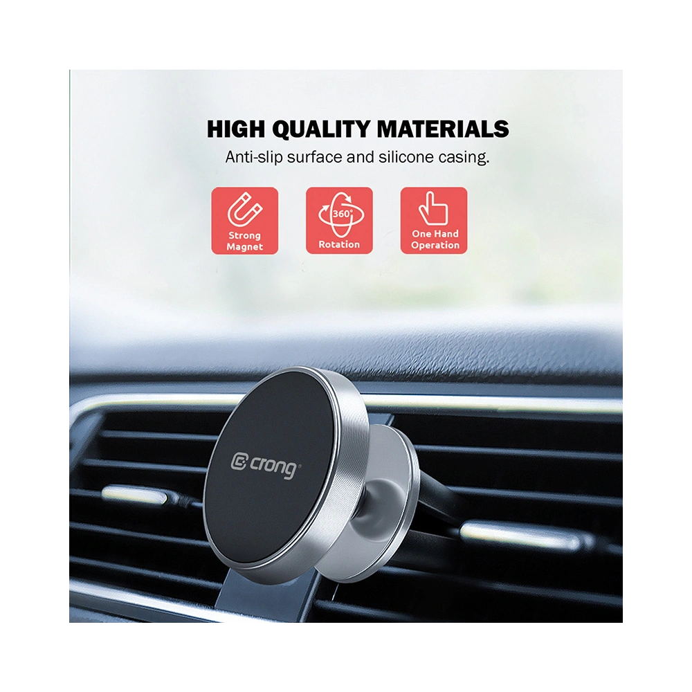 Hurtownia GSM - Magnetický držák do auta Crong Magnetic Smart Car Holder (černý) - CRG199 - {ean13} - Hurt