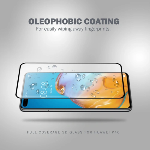 Szkło hartowane Crong 3D Armour Glass Huawei P40 + ramka instalacyjna