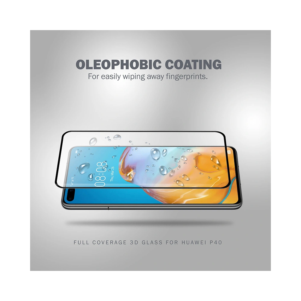 Hurtownia GSM - Edzett üveg Crong 3D Armor Glass Huawei P40 + telepítési keret - CRG200 - {ean13} - Hurt