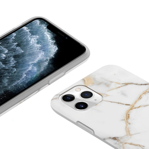 Etui Crong Marble Case Apple iPhone 11 Pro (biały)
