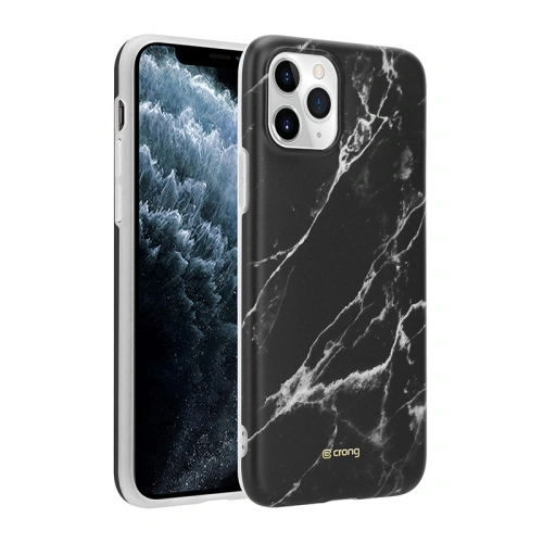 Etui Crong Marble Case Apple iPhone 11 Pro (czarny)
