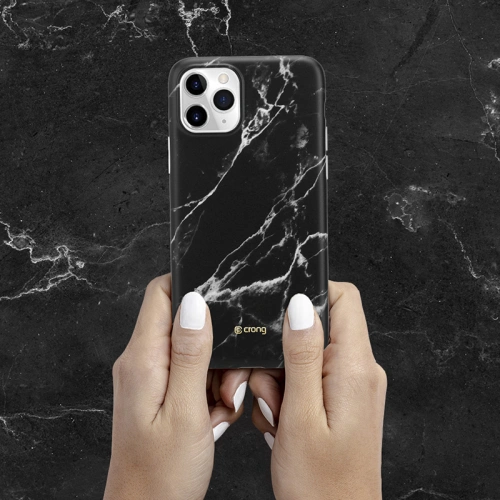 Etui Crong Marble Case Apple iPhone 11 Pro (czarny)