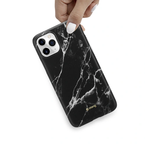 Etui Crong Marble Case Apple iPhone 11 Pro (czarny)