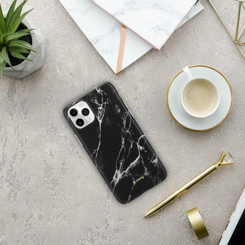Etui Crong Marble Case Apple iPhone 11 Pro (czarny)