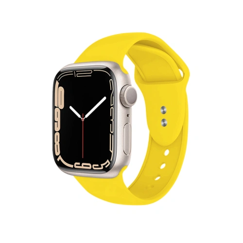 Pasek Crong Liquid Apple Watch 4/5/6/7/SE/8/9/10 40/41/42mm (żółty)