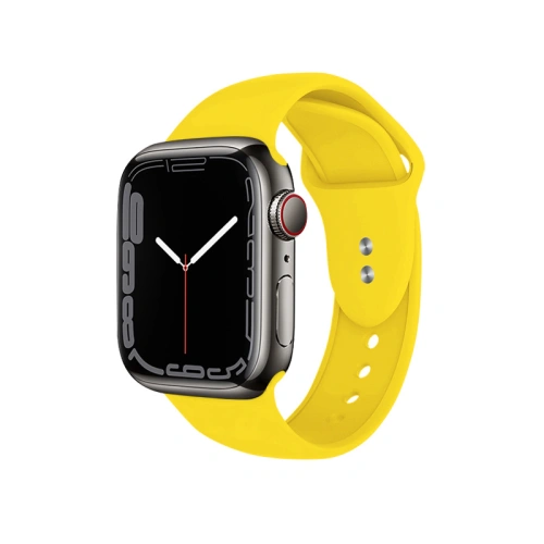 Pasek Crong Liquid Apple Watch 4/5/6/7/SE/8/9/10 40/41/42mm (żółty)