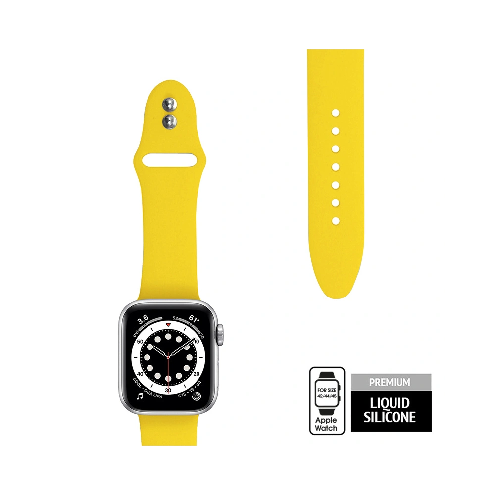 Band Crong Liquid Apple Watch 4/5/6/7/SE/8/9/Ultra 44/45/49mm (yellow)