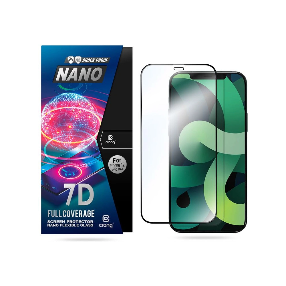 Hurtownia GSM - Hybridní sklo Crong 7D Nano Flexible Glass Apple iPhone 12 Pro Max - CRG240 - {ean13} - Hurt