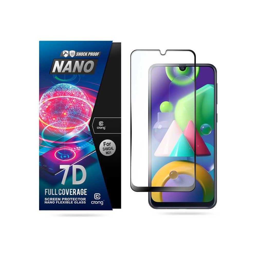 Hurtownia GSM - Hibrid üveg Crong 7D Nano Rugalmas Üveg Samsung Galaxy M21 - CRG242 - {ean13} - Hurt