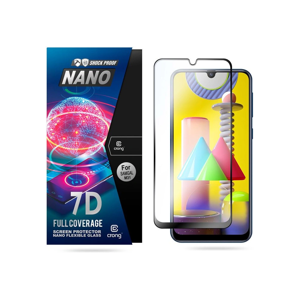 Hurtownia GSM - Hybidní sklo Crong 7D Nano Flexible Glass Samsung Galaxy M31 - CRG244 - {ean13} - Hurt