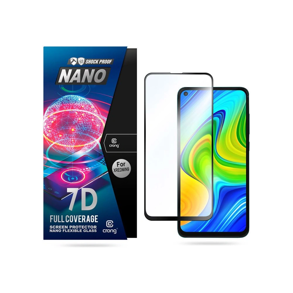 Hurtownia GSM - Hybriertes Glas Crong 7D Nano Flexibles Glas Xiaomi Redmi Note 9 - CRG246 - {ean13} - Hurt