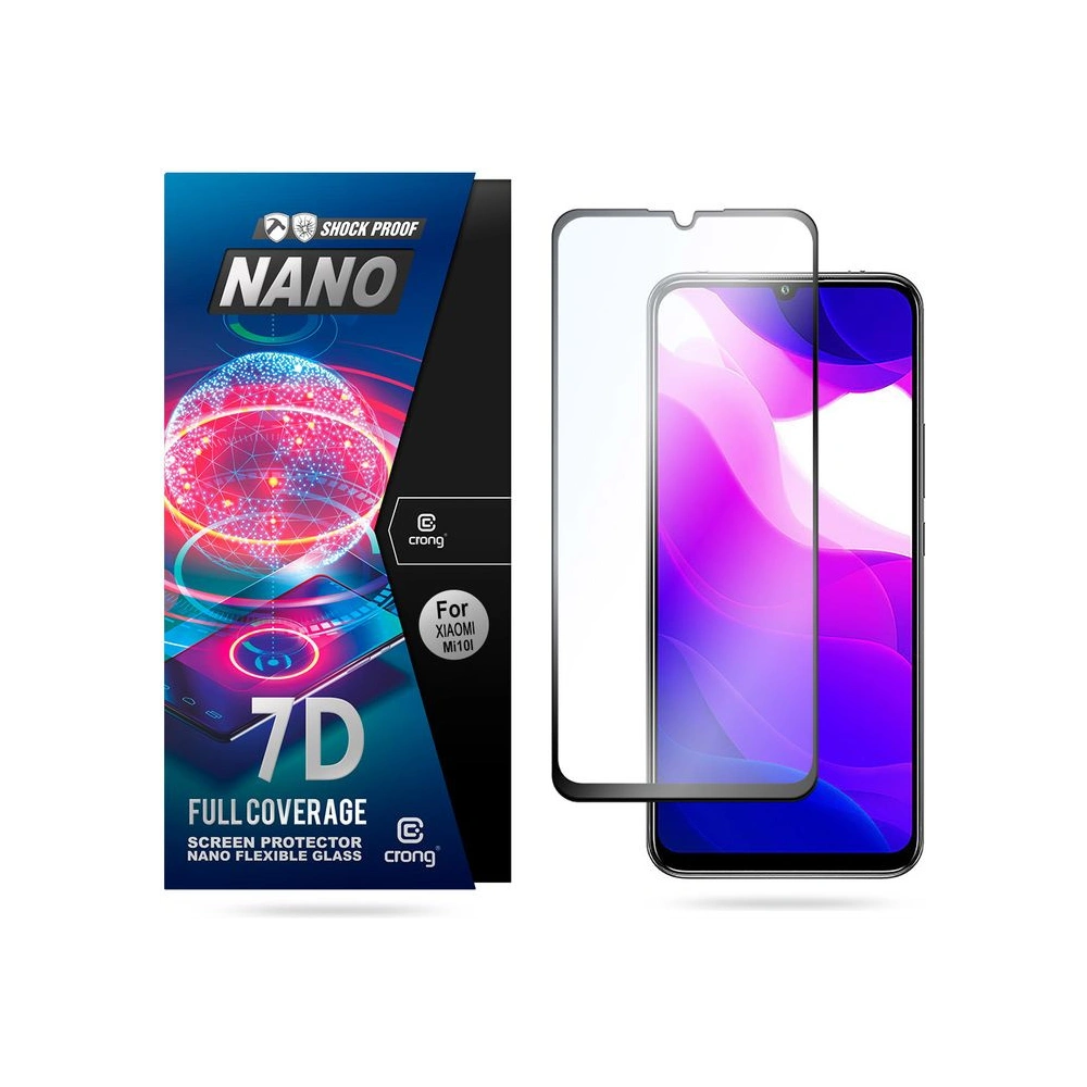 Hurtownia GSM - Hibrid üveg Crong 7D Nano Rugalmas Üveg Xiaomi Mi 10 Lite - CRG248 - {ean13} - Hurt