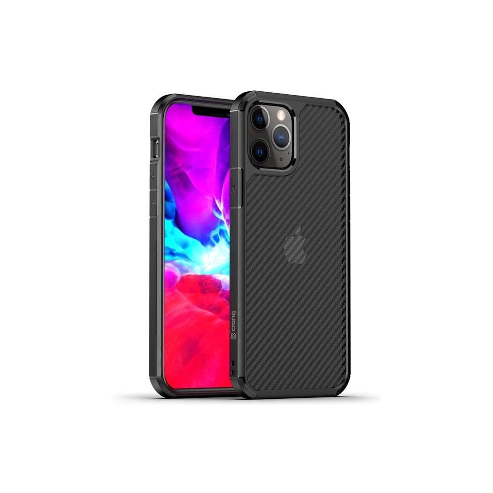 Hurtownia GSM - Etui Crong Hybrid Carbon Apple iPhone 12 mini (fekete) - CRG250 - {ean13} - Hurt