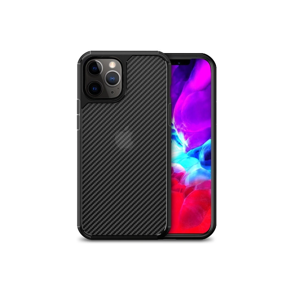 Etui Crong Hybrid Carbon Apple iPhone 12 mini (černý)