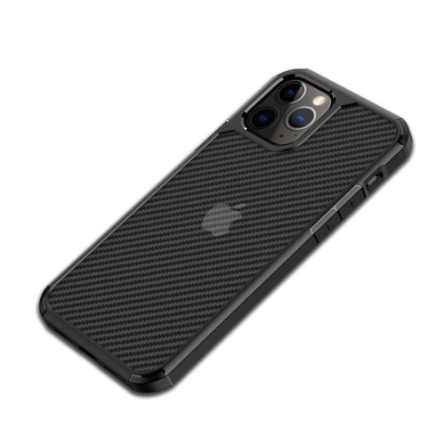 Etui Crong Hybrid Carbon Apple iPhone 12 mini (czarny)