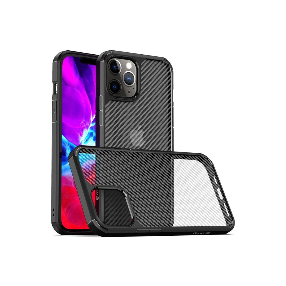 Etui Crong Hybrid Carbon Apple iPhone 12 mini (černý)