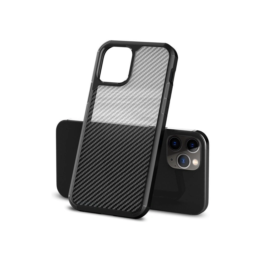 Etui Crong Hybrid Carbon Apple iPhone 12 mini (černý)