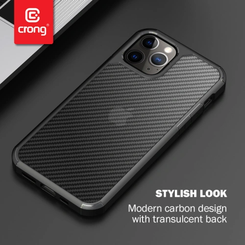Etui Crong Hybrid Carbon Apple iPhone 12 mini (czarny)