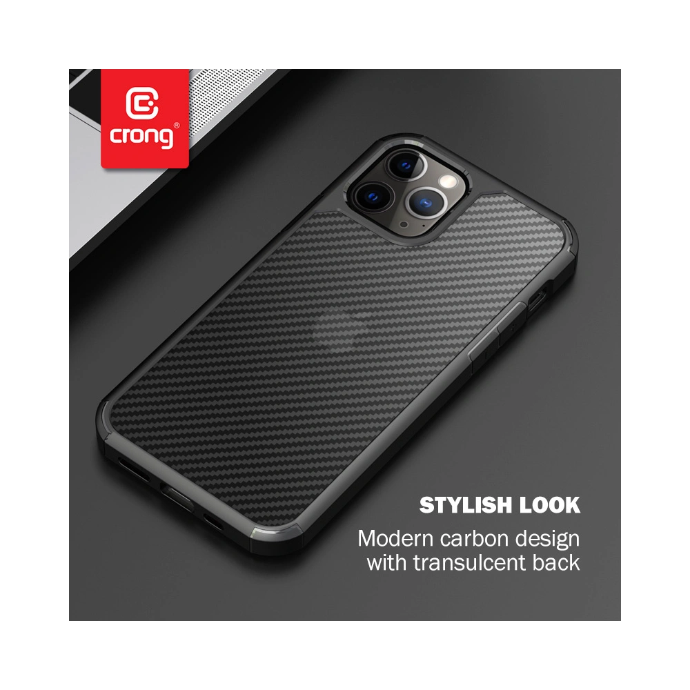Hurtownia GSM - Etui Crong Hybrid Carbon Apple iPhone 12 mini (fekete) - CRG250 - {ean13} - Hurt