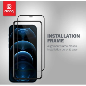 Hurtownia GSM - Tvrzené sklo Crong Anti-Bacterial 3D Armour Glass Apple iPhone 12 Pro Max + instalační rámeček - CRG265 - {ean13} - Hurt