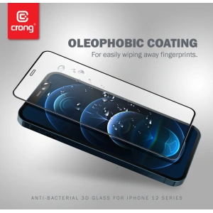 Hurtownia GSM - Tvrzené sklo Crong Anti-Bacterial 3D Armour Glass Apple iPhone 12 Pro Max + instalační rámeček - CRG265 - {ean13} - Hurt