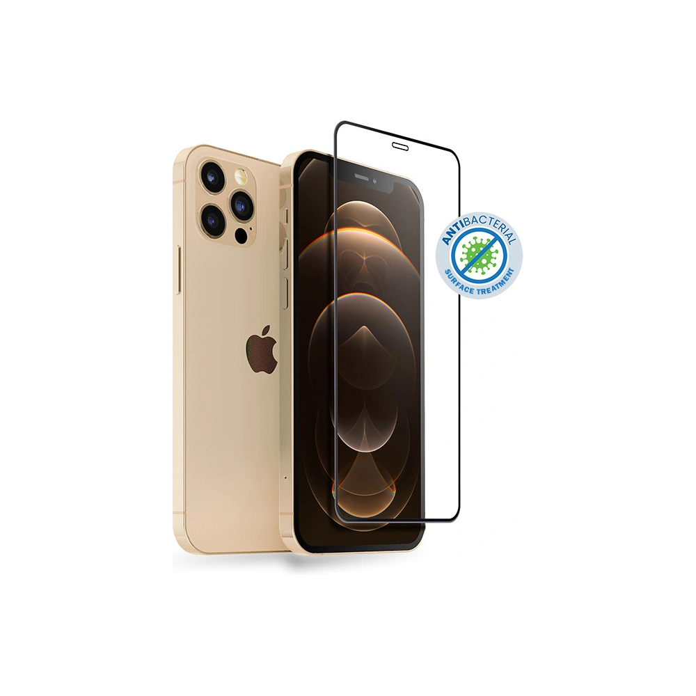 Hurtownia GSM - Edzett üveg Crong Antibakteriális 3D Páncél Üveg Apple iPhone 12 Pro Max + telepítő keret - CRG265 - {ean13} - Hurt