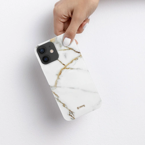 Etui Crong Marble Case Apple iPhone 12 mini (biały)