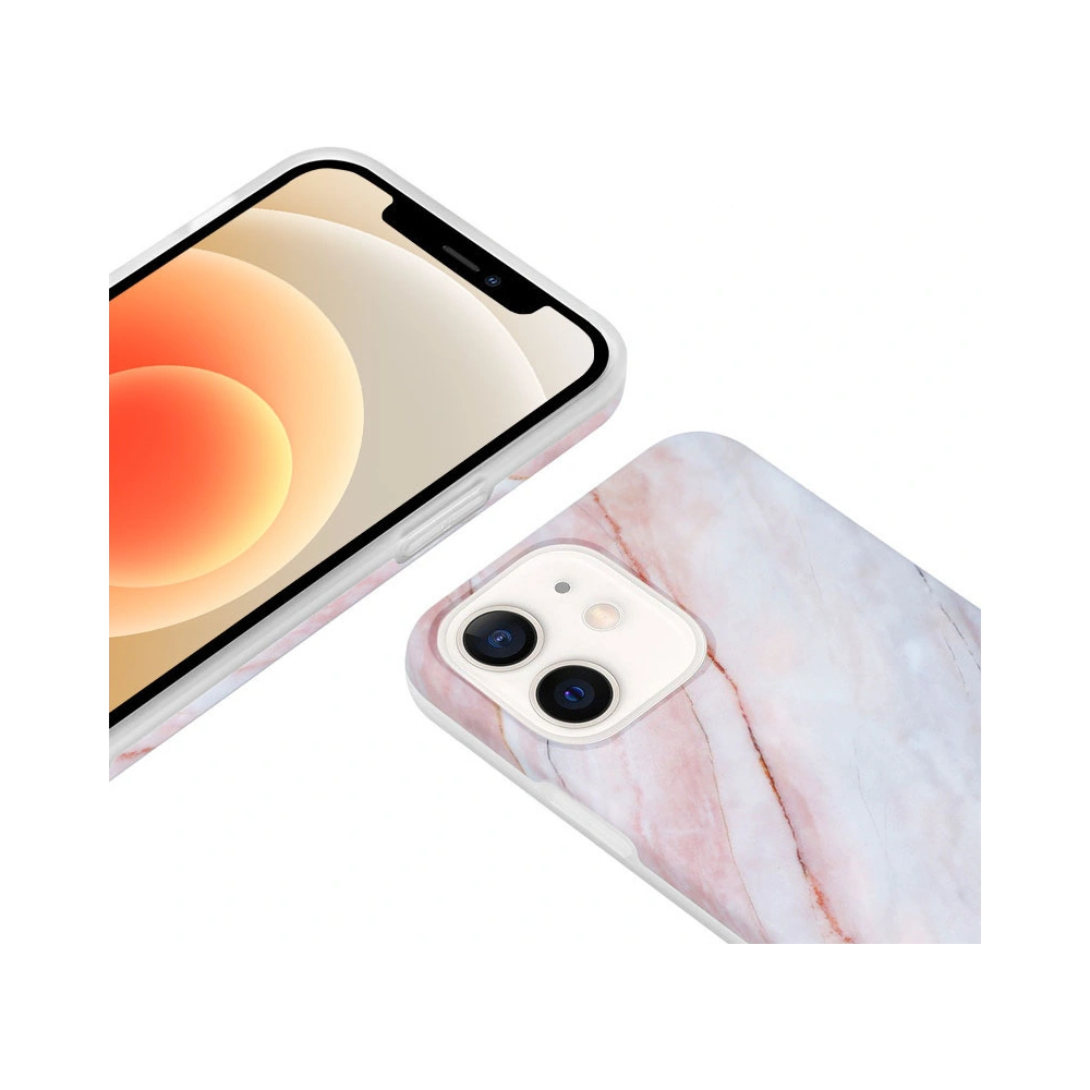 Hurtownia GSM - Etui Crong Marble Case Apple iPhone 12 mini (rózsaszín) - CRG276 - {ean13} - Hurt