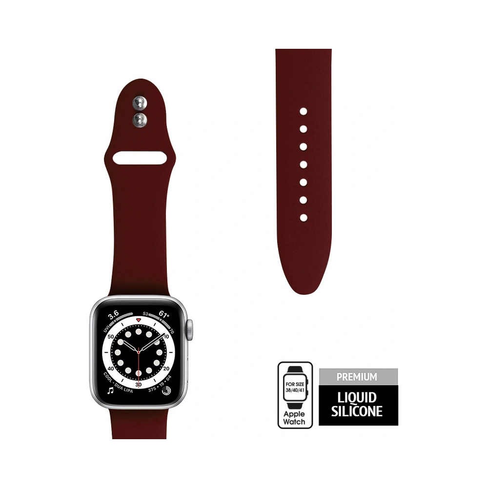 Hurtownia GSM - Pasek Crong Liquid Apple Watch 4/5/6/7/SE/8/9/10 40/41/42mm (bordowy) - CRG288 - {ean13} - Hurt