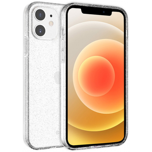 Hurtownia Crong - 5907731986564 - CRG303 - Etui Crong Glitter Case Apple iPhone 12 mini (przezroczysty/srebrny) - B2B homescreen