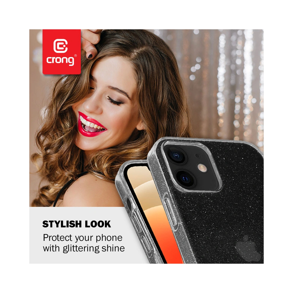 Hurtownia GSM - Case Crong Glitter Case Apple iPhone 12 mini (transparent/silber) - CRG303 - {ean13} - Hurt
