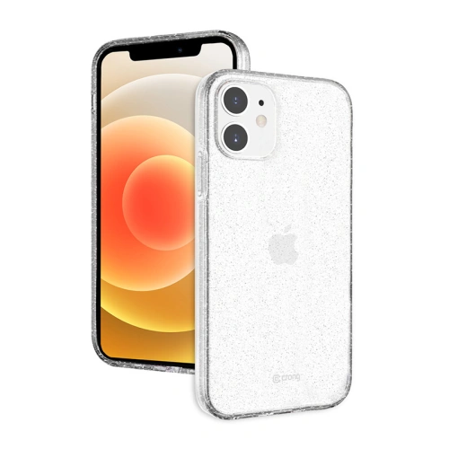 Etui Crong Glitter Case Apple iPhone 12 mini (przezroczysty/srebrny)