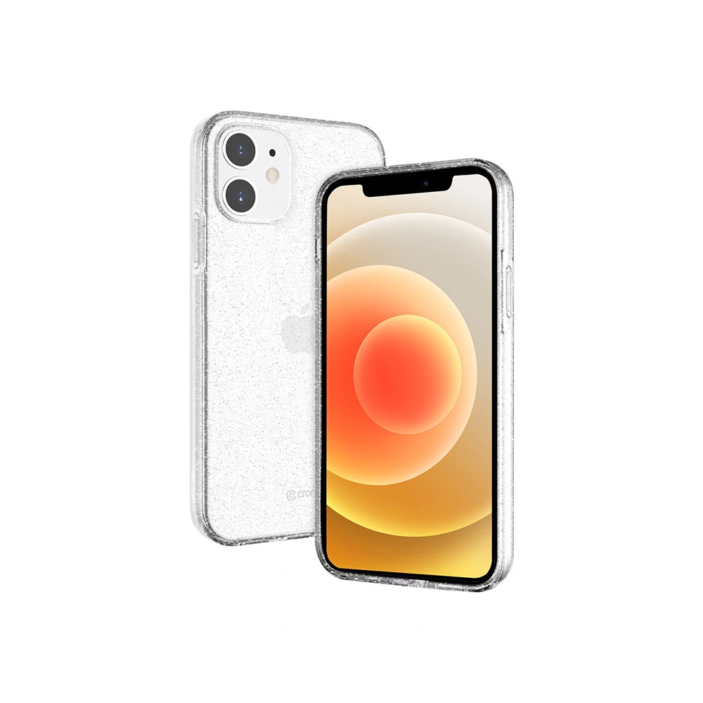 Hurtownia GSM - Etui Crong Glitter Case Apple iPhone 12 mini (transparent/silver) - CRG303 - {ean13} - Hurt