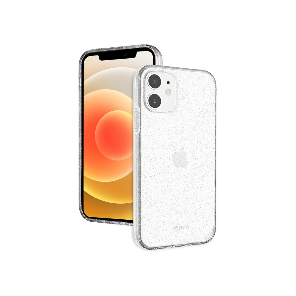 Hurtownia GSM - Etui Crong Glitter Case Apple iPhone 12/12 Pro (transparent/silver) - CRG304 - {ean13} - Hurt