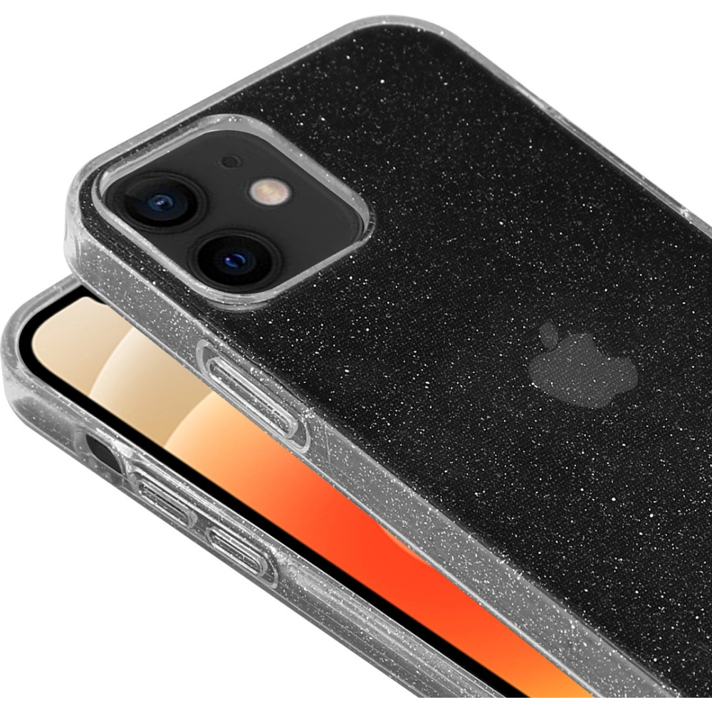 Hurtownia GSM - Etui Crong Glitter Case Apple iPhone 12/12 Pro (transparent/silver) - CRG304 - {ean13} - Hurt