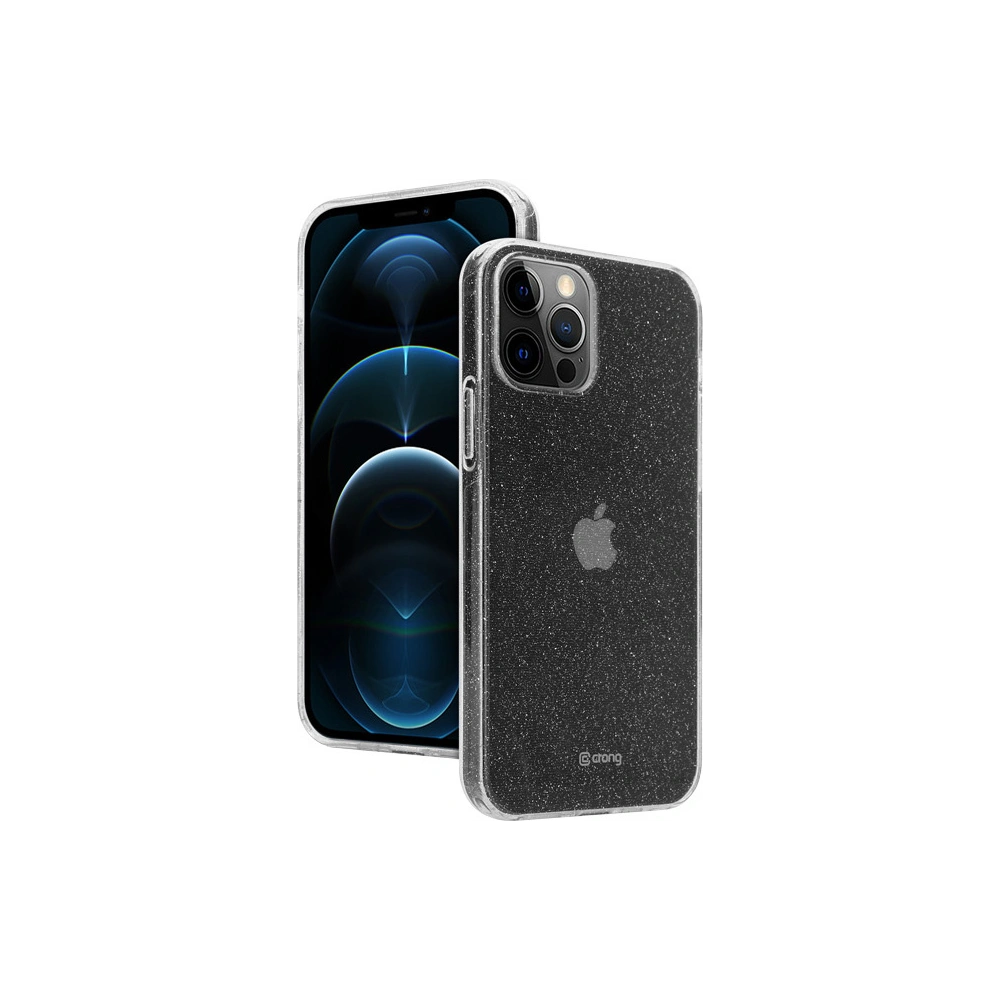 Hurtownia GSM - Etui Crong Glitter Case Apple iPhone 12 Pro Max (průhledný/stříbrný) - CRG305 - {ean13} - Hurt