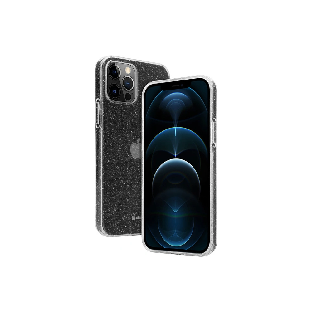 Hurtownia GSM - Etui Crong Glitter Case Apple iPhone 12 Pro Max (transparent/silver) - CRG305 - {ean13} - Hurt