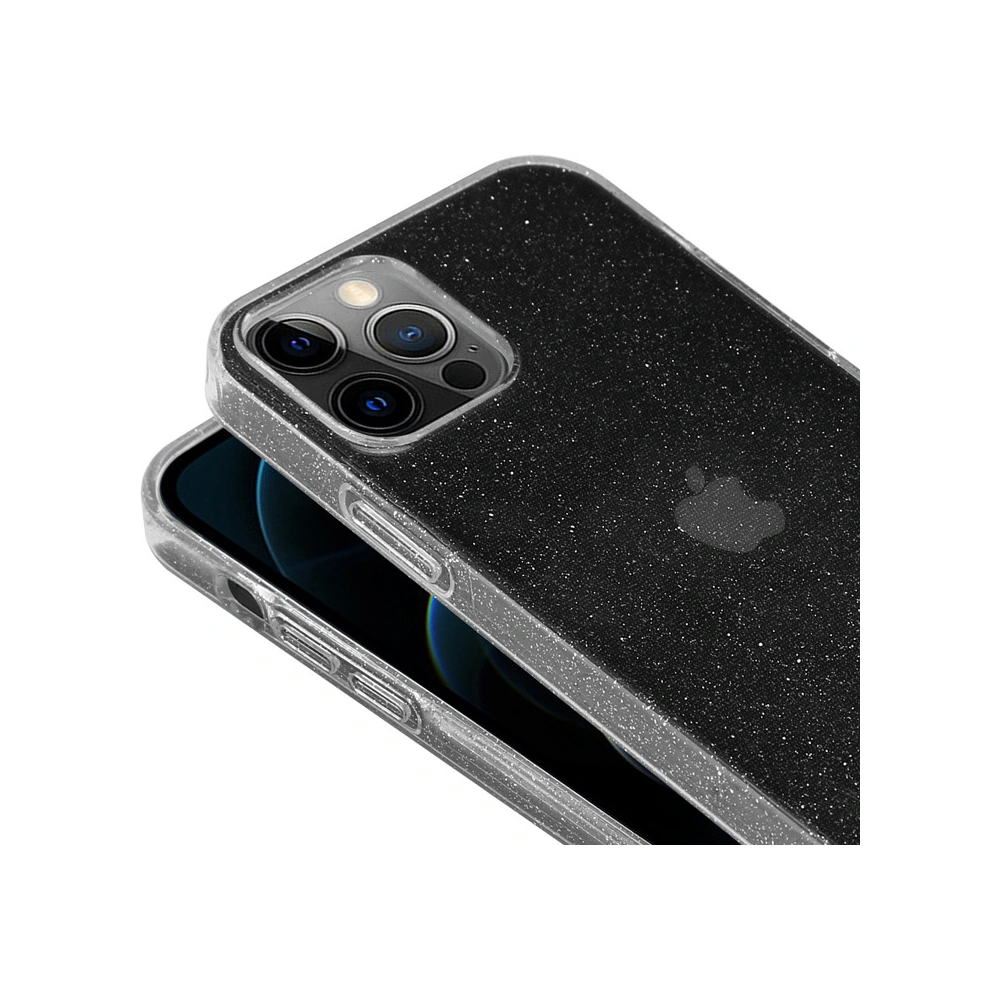 Hurtownia GSM - Etui Crong Glitter Case Apple iPhone 12 Pro Max (průhledný/stříbrný) - CRG305 - {ean13} - Hurt