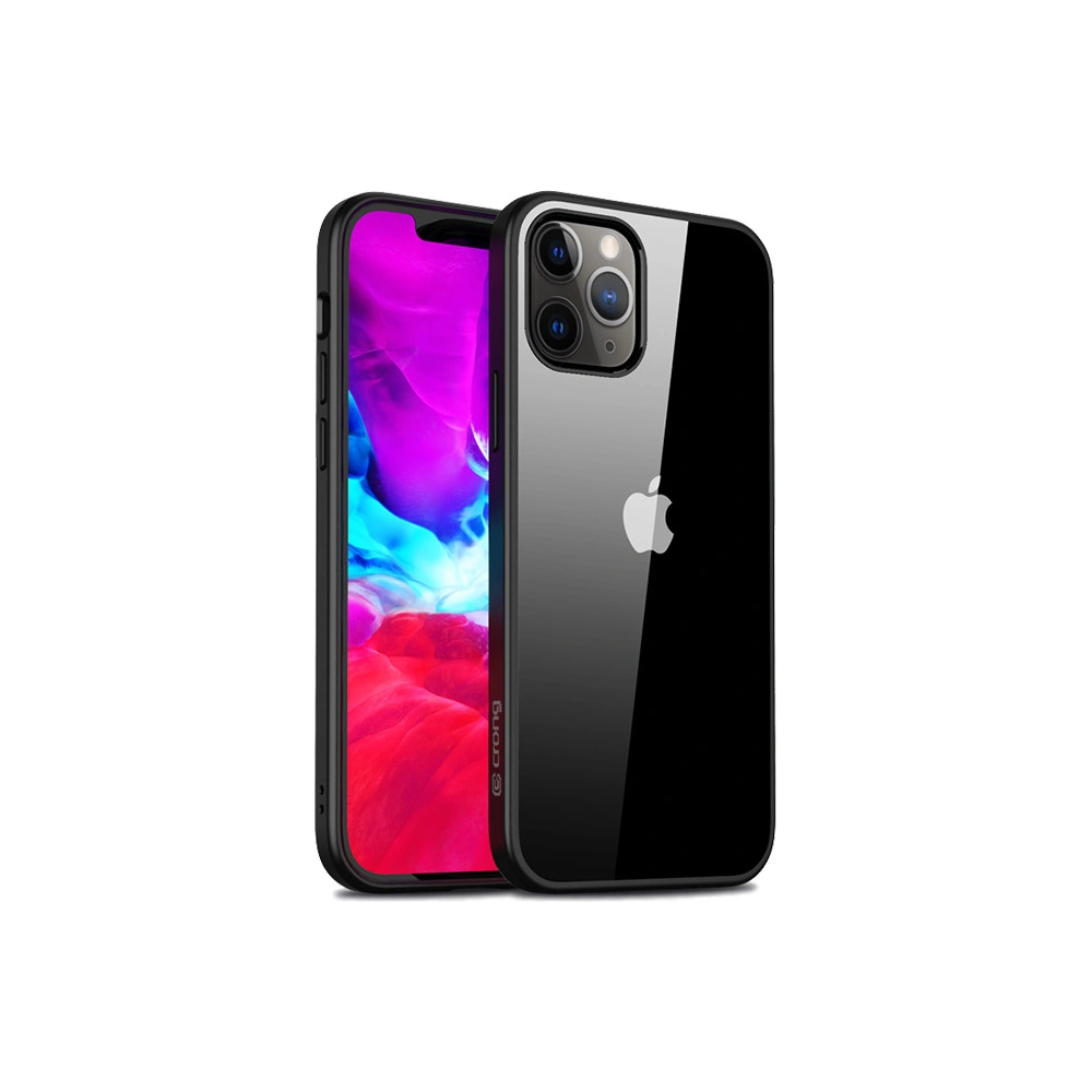 Hurtownia GSM - Etui Crong Clear Cover Apple iPhone 12 Pro Max (černý) - CRG306 - {ean13} - Hurt
