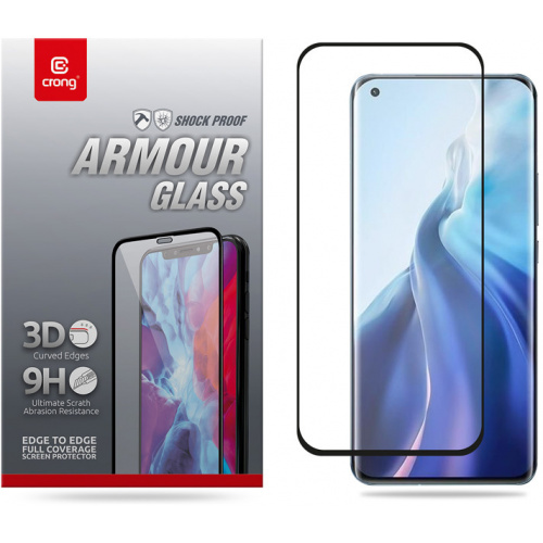 Hurtownia Crong - 5907731987240 - CRG308 - Szkło hartowane Crong 3D Armour Glass Xiaomi Mi 11 + ramka instalacyjna - B2B homescreen