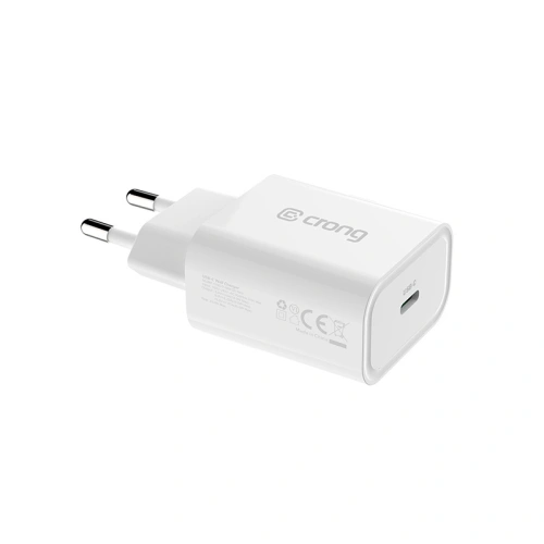 Ładowarka sieciowa Crong USB-C Travel Charger USB-C Power Delivery 20W (biały)