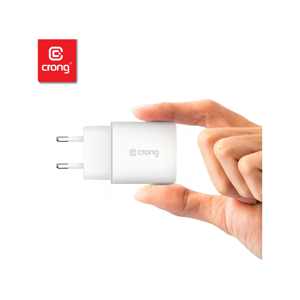 Hurtownia GSM - USB-C Utazási Töltő USB-C Power Delivery 20W (fehér) Crong - CRG311 - {ean13} - Hurt