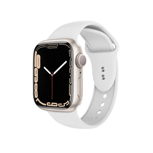 Pasek Crong Liquid Apple Watch 4/5/6/7/SE/8/9/10 40/41/42mm (biały)