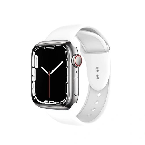 Pasek Crong Liquid Apple Watch 4/5/6/7/SE/8/9/10 40/41/42mm (biały)