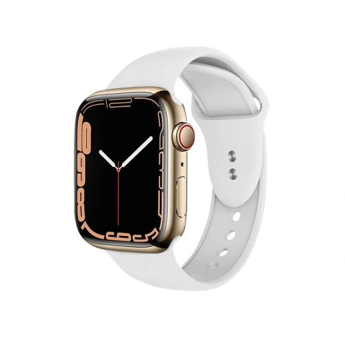 Pasek Crong Liquid Apple Watch 4/5/6/7/SE/8/9/10 40/41/42mm (biały)