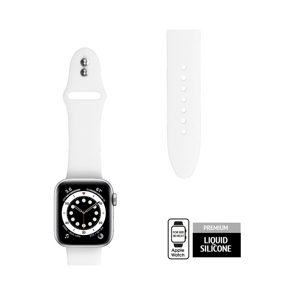 Hurtownia GSM - Pasek Crong Liquid Apple Watch 4/5/6/7/SE/8/9/10 40/41/42mm (biały) - CRG312 - {ean13} - Hurt