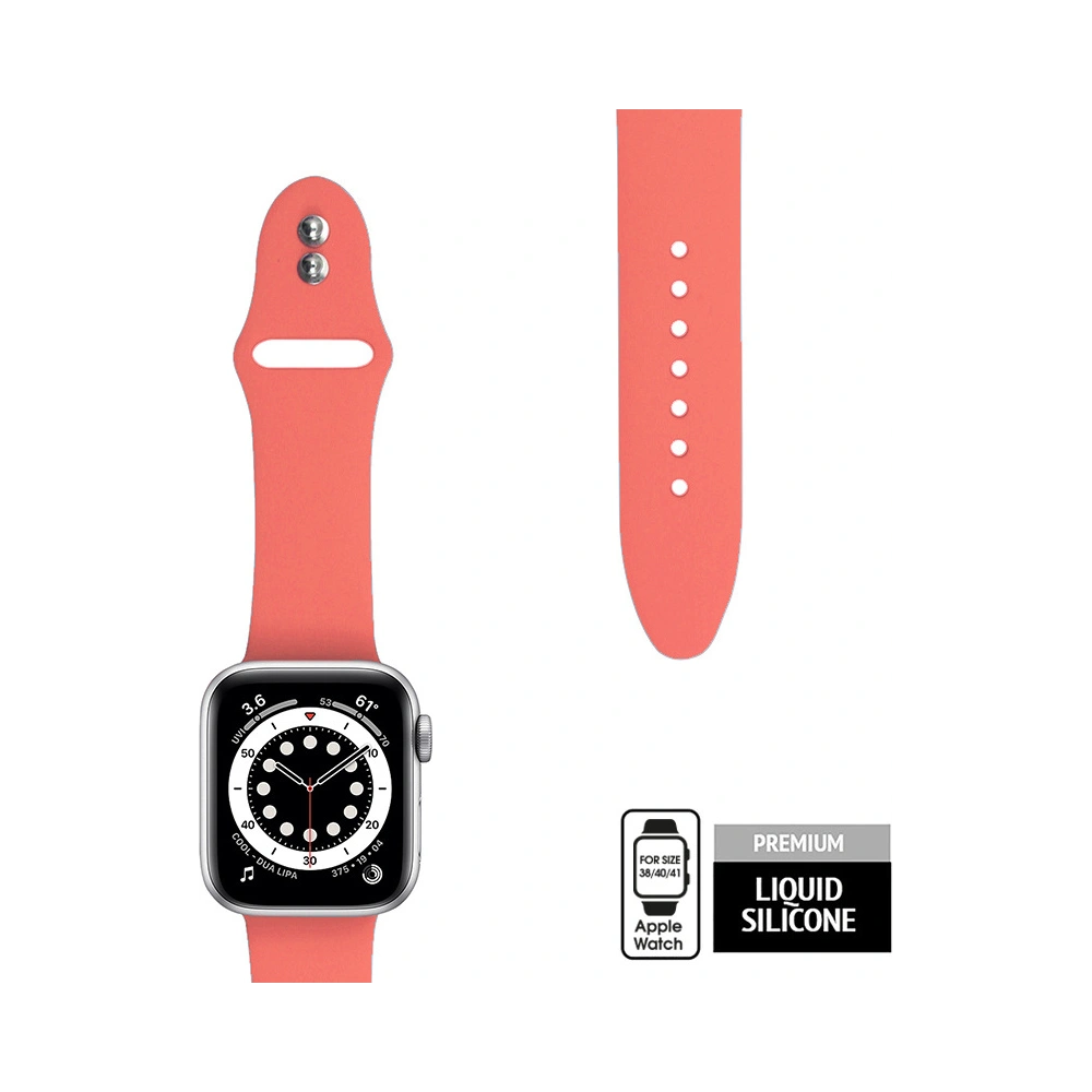Wholesale Belt Crong Liquid Apple Watch 4/5/6/7/SE/8/9/10 40/41/42mm (coral) - CRG314 - {ean13} - Hurt