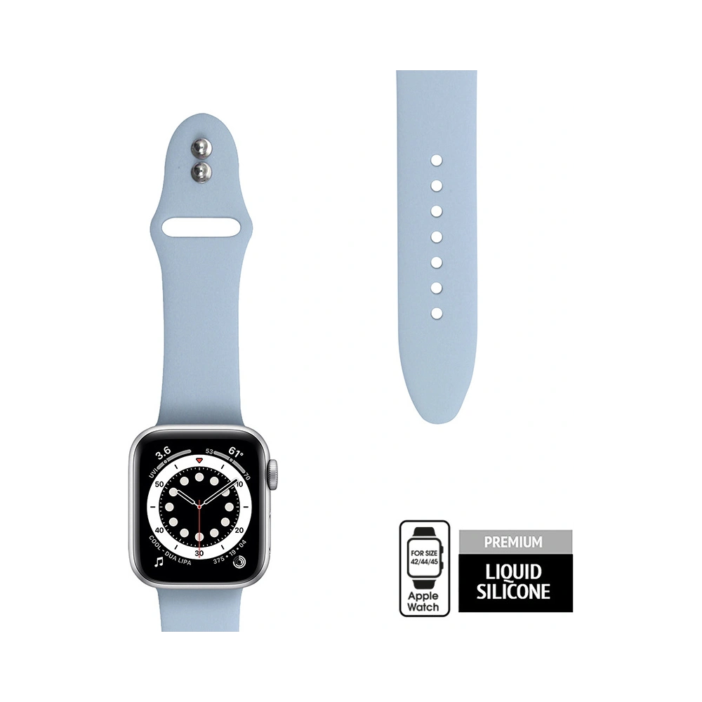 Wholesale Band Crong Liquid Apple Watch 4/5/6/7/SE/8/9/Ultra 44/45/49mm (light blue) - CRG317 - {ean13} - Hurt
